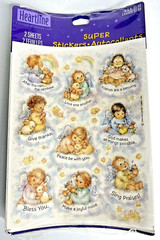 Vintage 1994 Hallmark Heartline Glitter Stickers Angel Babies Animals Friendship