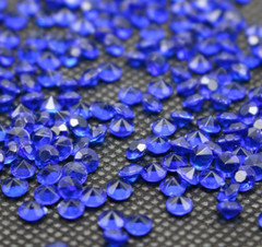 2000 Royal Blue Acrylic 4mm Diamond Confetti Wedding Deco Supplies Table Scatter