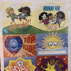 2 Vintage School Teacher Sticker Pads Positive Motivational Sealed Unknown Count