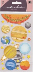 Sticko Classic stickers SOLAR SYSTEM Earth Saturn Mars 74071 FAST FREE ship!