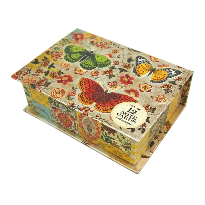 Punch Studio Metallic Greeting Card Box Set (Three Butterflies)