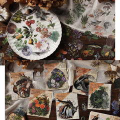 240PCS Waterproof Flowers Leaves Animals Plants Nature Stickers for Art Journali