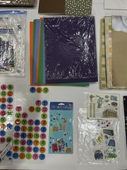 Scrapbook Album Card Stock Protectors Stickers Lot Crafting Lot