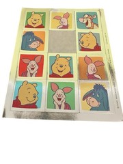 Vintage Hallmark Winnie the Pooh Piglet Tigger Eeyore Metallic Sticker Sheet