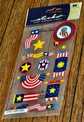 scrapbook paper PATRIOTIC RED, WHITE & BLUE PAPER and STICKERS