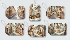 Cobblestone Streets Tags Embellishments Junk Journal Scrapbook