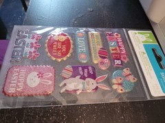 10 pkgs Vintage Dimensional Easter Stickers Stickety-Doo-Da(Am. Greetin& Walmart