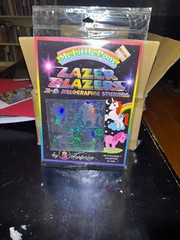 VINTAGE HASBRO LAZER BLAZERS MY LITTLE PONY 3D HOLOGRAPHIC STICKERS NEW SEALED