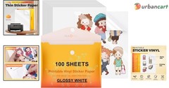 Waterproof Glossy Vinyl Sticker Paper – 100 Sheets for Inkjet Printers
