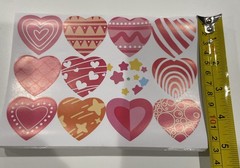 56 sheets 5×7 Heart Stickers/Labels Multi Design LOVE Swirls Bag Stuffers Craft