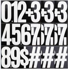 9 Sheets Large 6 Inch Number Stickers 0-9 Numbers, Self Adhesive and Waterproof