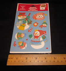 Eureka «Holiday Dress-Ups Snowman Stickers» Christmas 4 Sheets Vintage Sealed