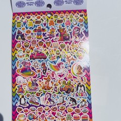 Lisa Frank Sticker Book Over 600 Stickers Rainbow Retro 90’s 80’s Colorful NEW