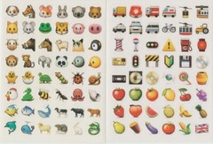 Over 288 High Quality Stickers EMOJIs Plus 6 Sheets