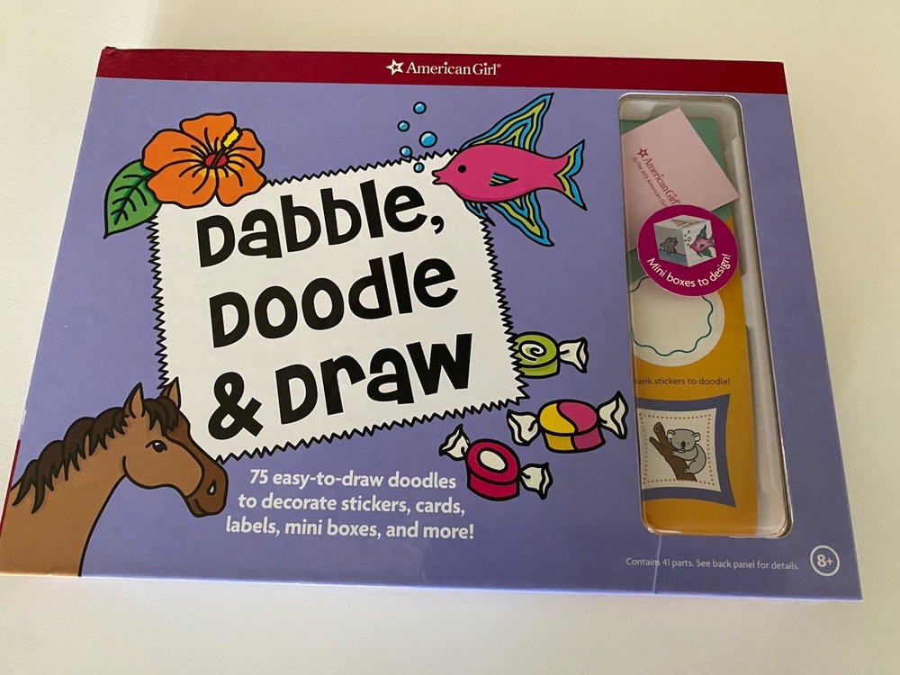 American Girl Dabble, Doodle and & Draw New Stickers Cards Labels Saige Grace