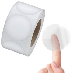 Clear Circle Stickers 1.5 Inch, 1000 Pack Waterproof, Virtually Invisible