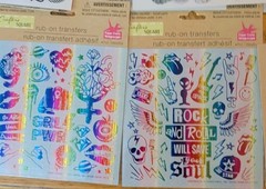 Lot Of 16 Crafter’s Square Rub On Transfers Numbers Alphabet Leafs Pumpkins Sea