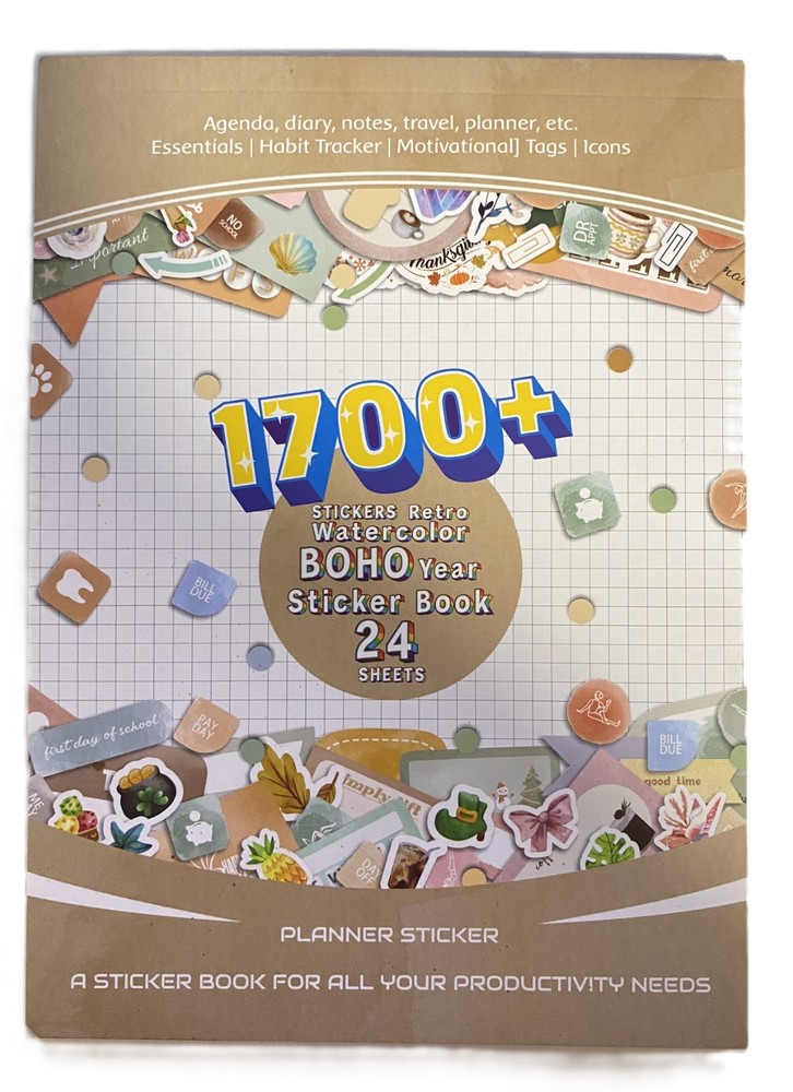 6″ x 8″ Planner Sticker Books – Set of (2) Books each w/ 1700+ Stickers