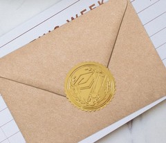 Embossed Graduation Cap Gold Certificate Seals Diplomas Gold foil Seals, 2”,1…
