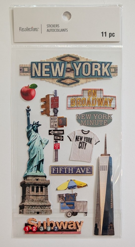 New York City United States Travel Scrapbooking Stickers by Recollections