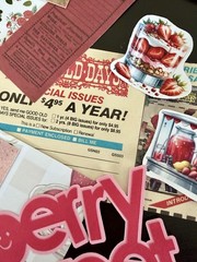 70 Pc Vintage Strawberry Junk Journal Kit Ephemera Recipe Tags Papers CottageCor