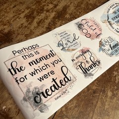 Multi-design Big Bible Verse Sticker Sheets Lot of 2 | 35” Long Sheets