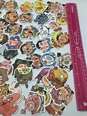 CARTOON GLASS~ Stickers Pack~50 PC for Skateboard~Laptop~Phone~Scrapbook