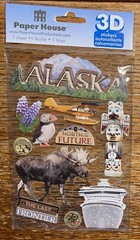 Paper House 3D Alaska Last Frontier Moose Penguin Cruise Ship Scrapbook Stickers