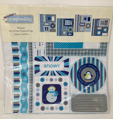 Winter Scrapbooking Lot Stickers Die Cuts Chipboard Alphabet Snowman Crafts