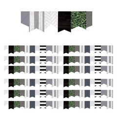 Modern Farmhouse Pennant Die-Cut Border Trim – 35 Feet, 6 Packs for Classroom De