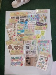 Large lot of scrapbook craft stickers 25 packs Family, summer, baby. Pop-up 3D +