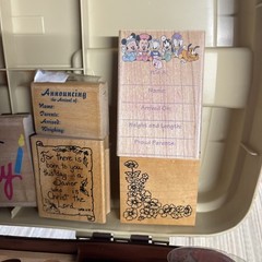 Over 175pc Mixed Lot of Rubber Stamps For Crafting Scrapbooking in Organizer