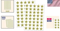 Adhesive Gold Foil Star Stickers – 4000 Pack, 0.6