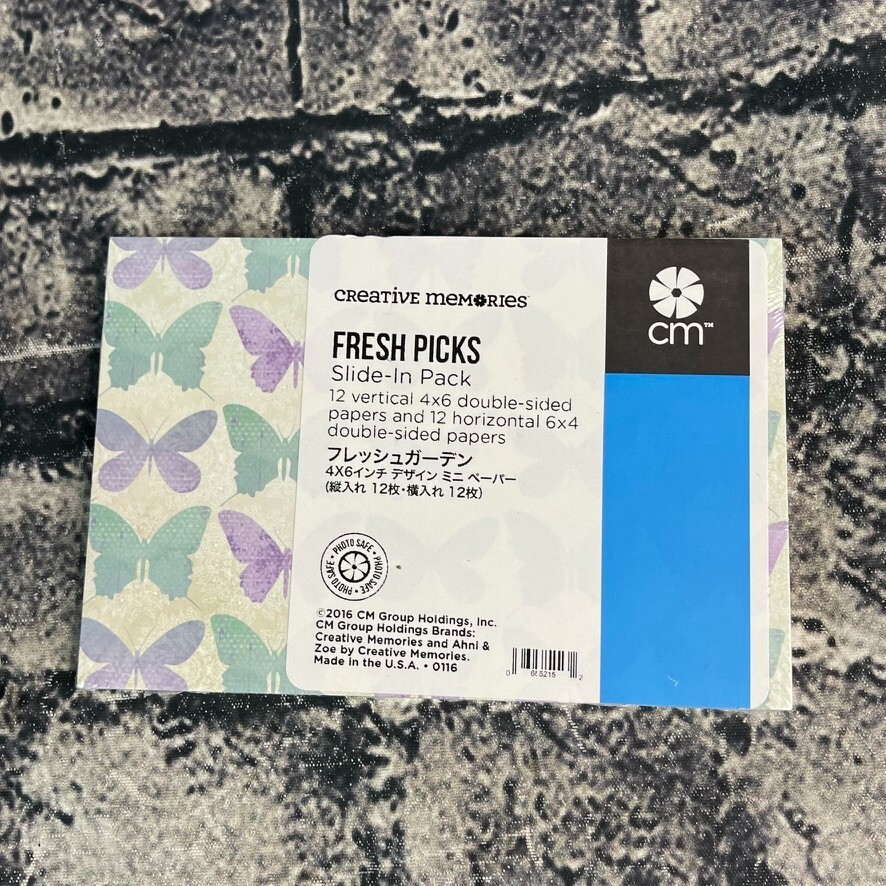 Creative Memories FRESH PICKS Slide-In Pack 12 Vertical 4″x6″ Double Sided