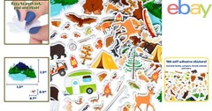 Outdoor Foam Stickers Pack of 164, Animal Themes for Crafts and Party Favors