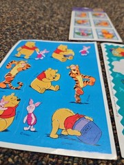 6 Sheets Vintage Hallmark WINNIE THE POOH Stickers 6 Sheets All Shown Disney
