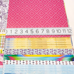 Michaels Scrapbook Paper Lot 12×12 Recollections 50 Sheets Single Sided d