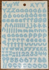 Repositionable Alphabitties Stickers Kids Baby Blue ProvoCraft ABC’s/Numbers NEW