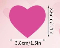 ❤️24 Large SPARKLE Prism HEART STICKERS 1.5 Hot Pink Foil wedding valentines day