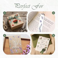 Transparent Flower & Plant – 48 Sheets – 48 Sheets – Natural Floral & Plant