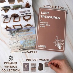411 Vintage Washi Stickers & 20 Scrapbook Papers Ephemera for Junk Journals &…