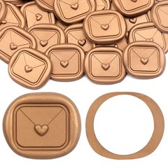 25Pcs Gold Heart Shaped Wax Seal stickers Self Adhesive Envelope Seal Stickers