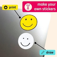 Inkjet/Laser Printable Sticker Paper, 200 Sheets