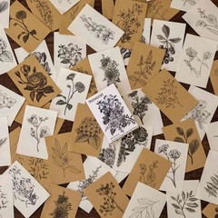 Scrapbooking Material 80 Sheets of Per N6E84726