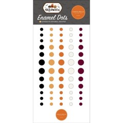 Crafts Enamel Dots CB Halloween Black Orange White ++