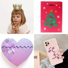 5 Sheets Jewels Stickers Self-Adhesive Craft Jewels and Gems Assorted Size Cryst
