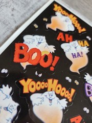 Vintage Halloween Ghost Stickers Heartline Hallmark Scrapbook New 2 Sheets #48