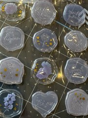 Daiso Sealing Stamp Seal Stickers And Other Stickers Total 5 Sets