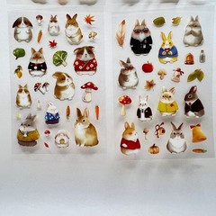 Best Dressed Bunny Stickers 4 Sheets Easter Junk Journal Collage Scrapbooking