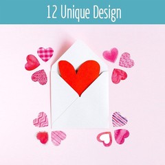 1200-Piece Heart-Shaped Stickers Roll for Valentine’s, Classrooms & Events